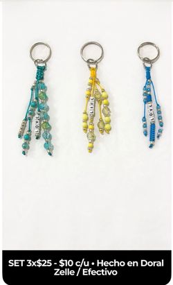 handmade beaded bag charm