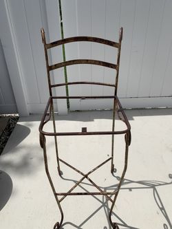 Wrought Iron High Top Chairs (2)