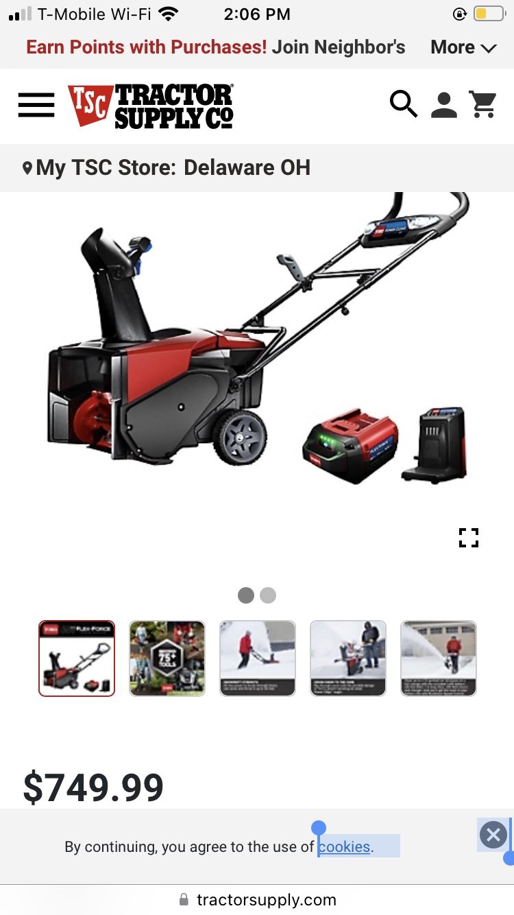 Toro Electric Snow blower 