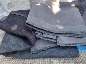 Gray Suede Leather scrap