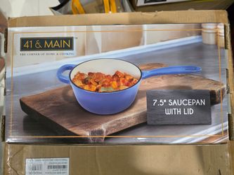 41 & Main 7.5" Enameled Saucepan with Lid