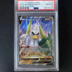 PSA 10 Galarian Sirfetch'd V (Full Art) 174/185 Swsh04: Vivid Voltage Holo