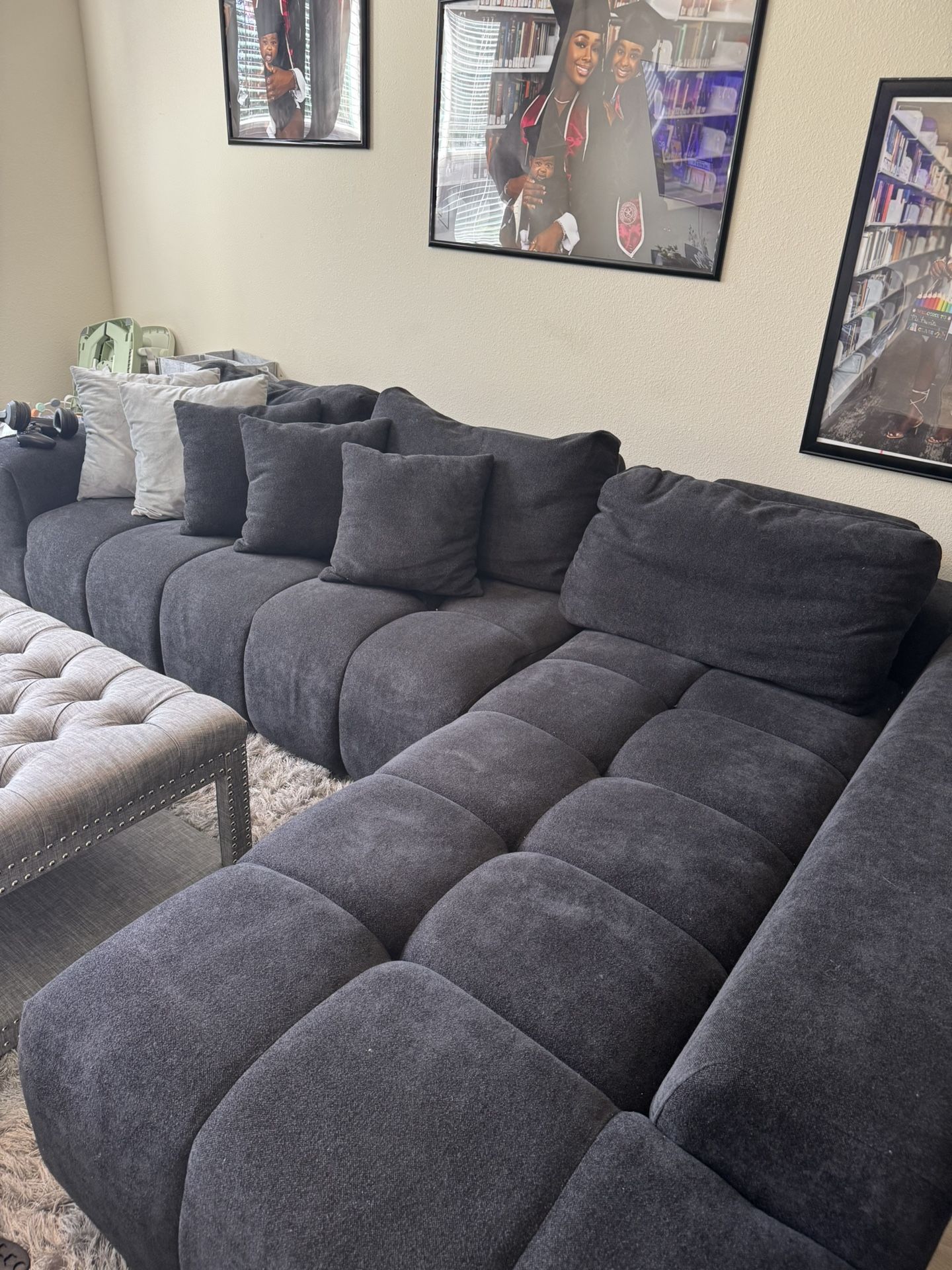 Black Couch w Chaise Included