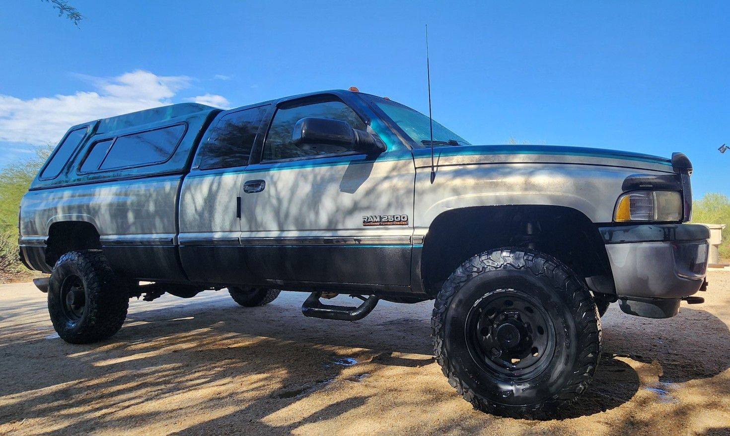 97 DODGE Ram 2500HD, 4x4, Turbo Cummins 12 Valve, Replaced Trans With Hi Torque Controllable Srage 3,  3/4 