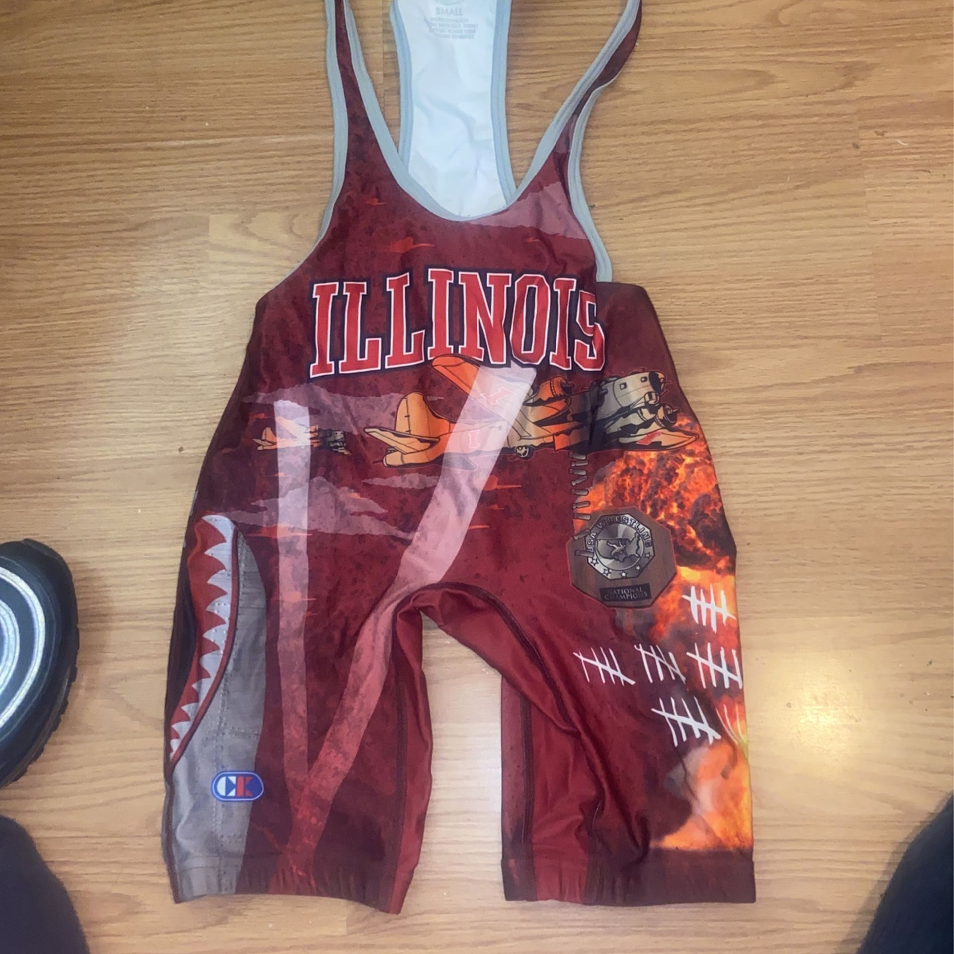 Illinois Greco Red Singlet size small