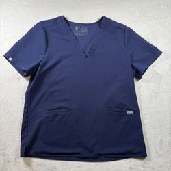 FIGS Top Women's Size XL Blue Technical Collection Scrubs Shirt #3590