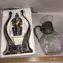 VINTAGE NEWPORT GORHAM SILVERPLATE COFFEE/TEA SWING/TILTING CARAFE
