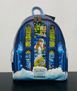Loungefly Harry Potter Mermaid Stained Glass Window Figural Mini Backpack