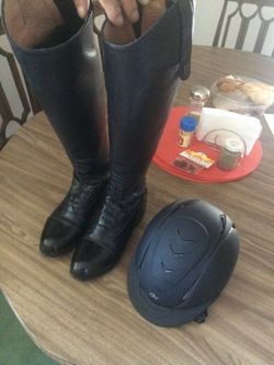 Donatello riding boots/ ovation helmet set