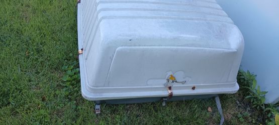 Car luggage carrier $30 cleaning out garage