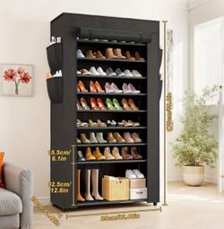 Large Fabric Cover Shoe Rack Organizer