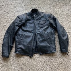 Harley Davidson Riding Jacket, BLACK Genuine Leather (LIKE NEW)