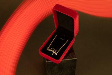 Heart Necklace for Women | Heartbeat Necklace | Gold Color | Velvet Necklace Gift Box