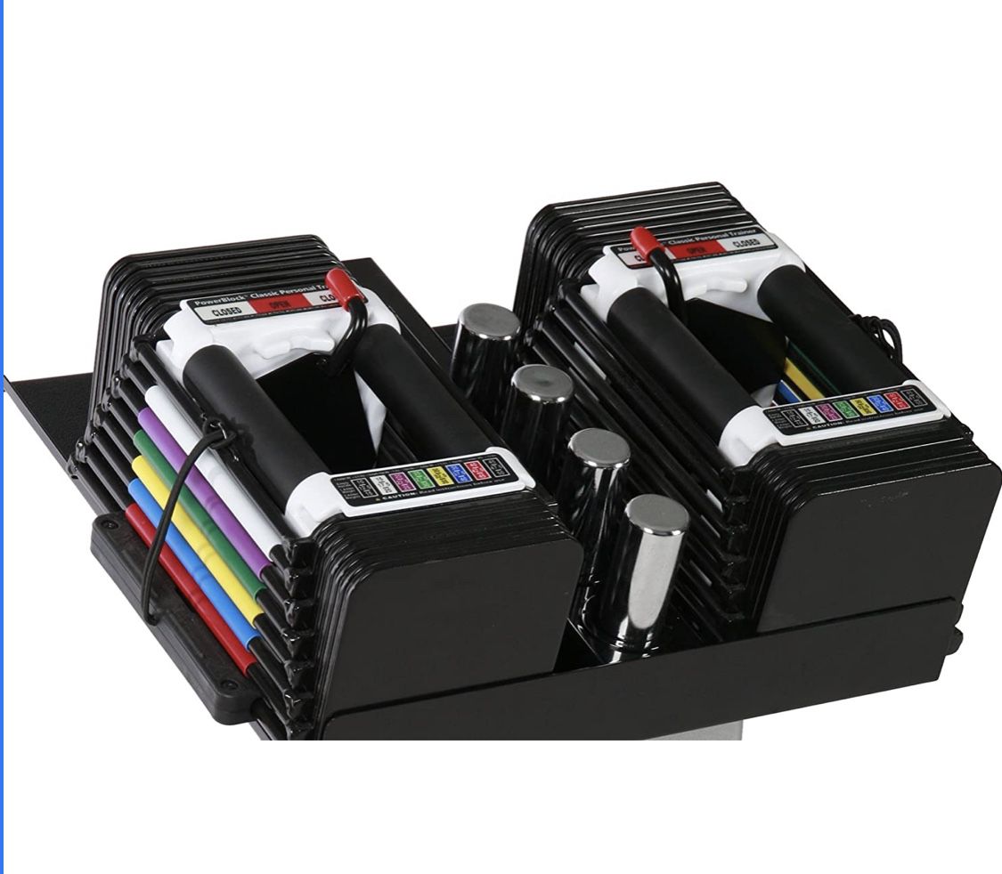 PowerBlock Personal Trainer Set, 5 to 50 Pounds per Dumbbell
