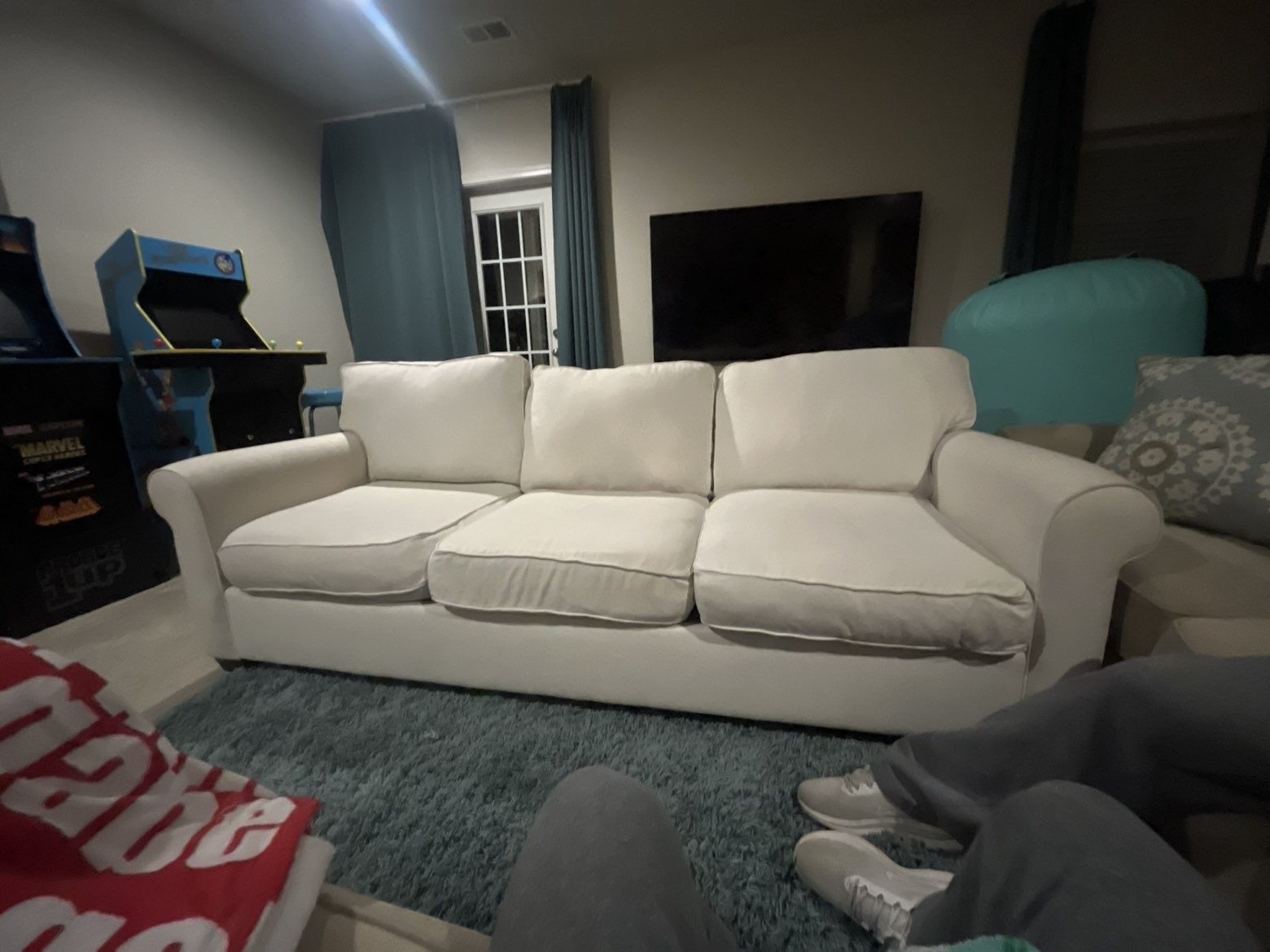 White new pottery barn couch