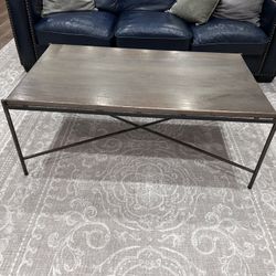 Wood And Metal Coffee Table
