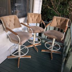 3 Upholstered Counter Stools