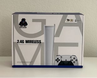 White Wireless Game Console & (2)-Controllers - 2.4G