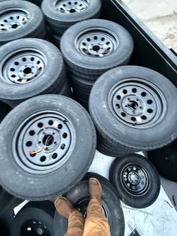 205/75R15 Tire on 5-Lug Rim