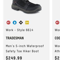 Red Wing Tradesman Steel Toe Waterproof Boots 