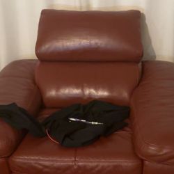 Free Leather Sofa And Chair 