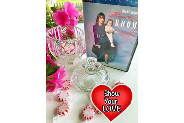 Sweet TREATS For HER - Lidded Glass Candy Bowl & Baby Boom Dvd Set