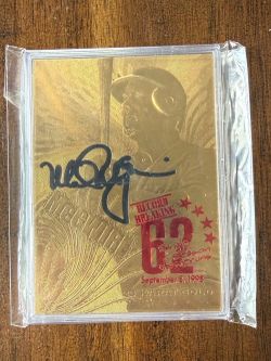 Mark McGwire 23 Karat Gold Autographed Card