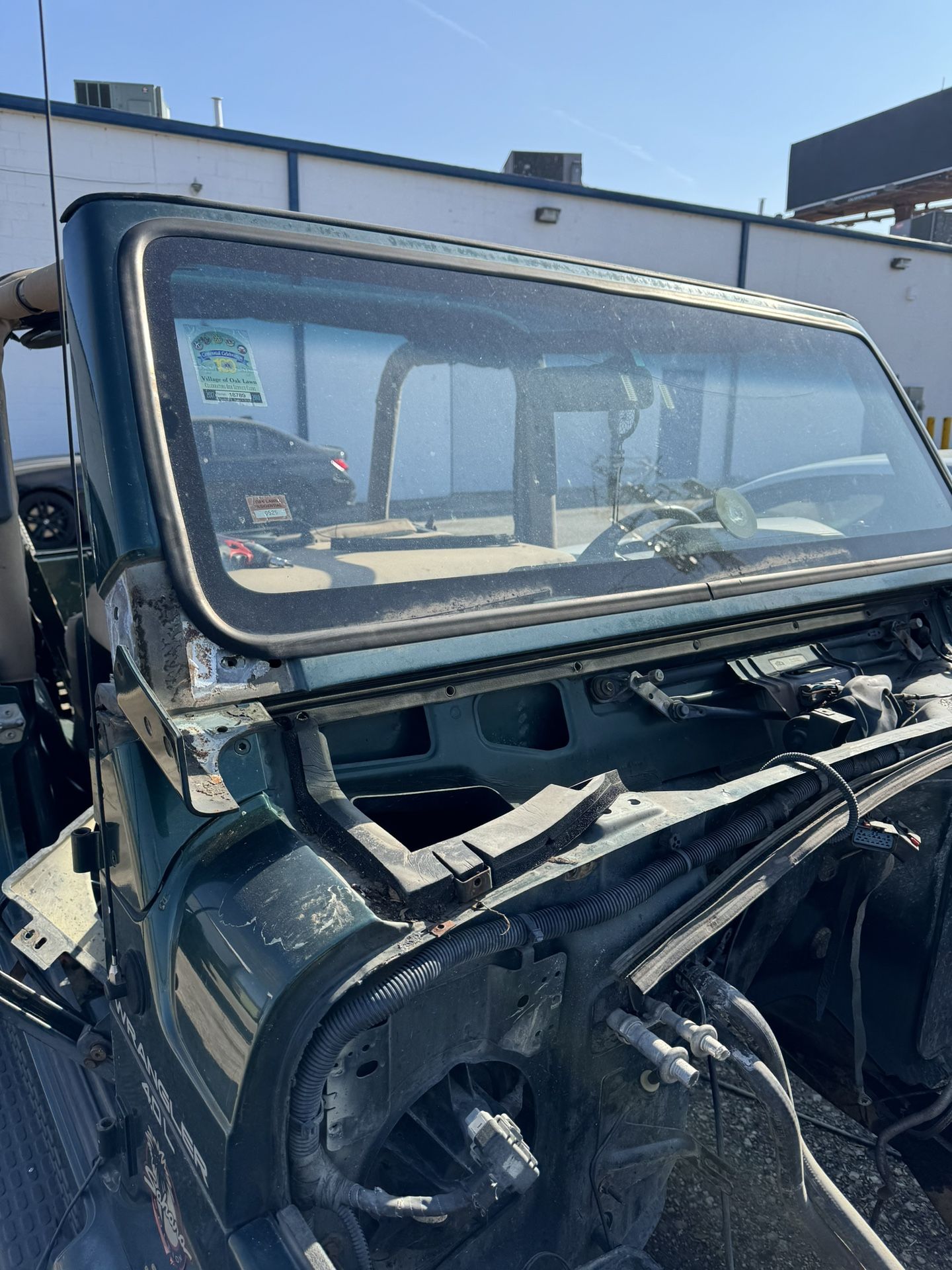 Jeep Wrangler TJ Rust free Windshield frame