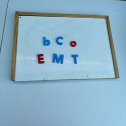 Magnetic letters, board and storage-reading, writing, kids, classroom, parents