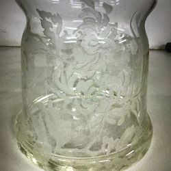 Vintage Etched Glass Vase