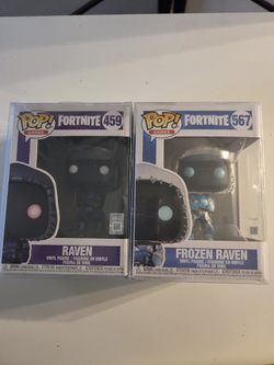 New Fortine Raven Funko Pop Set Of 2 Protective Plastic