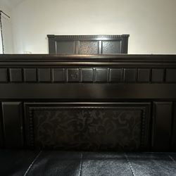 California King Bed Frame + Dresser & Mirror Set – $300