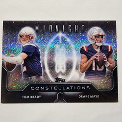 Drake Maye/Tom Brady Topps Midnight /35