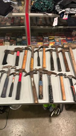 Lot of Used Hammers and Hatchet