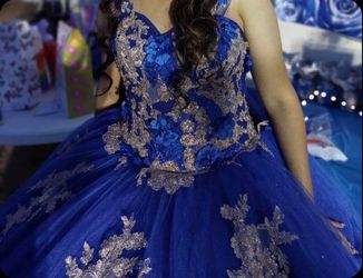 Royal blue quince dress
