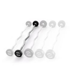 Mikolo Rubber Coated Fixed Weight EZ Curl Barbell, Pre-Loaded Weights EZ Curl Solid Steel Barbells, Weighted Bar for Weightlifting Exercise （20LBS）