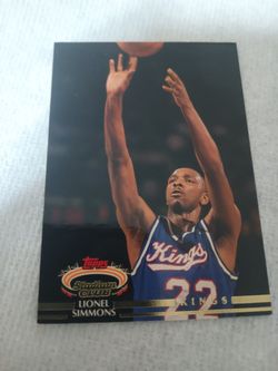 128 Topps Stadium Club Lionel Simmons Basketball Card