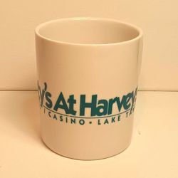 Vintage 90s Harvey's Resort Lake Tahoe Coffee Mug "The Party's At Harvey's"