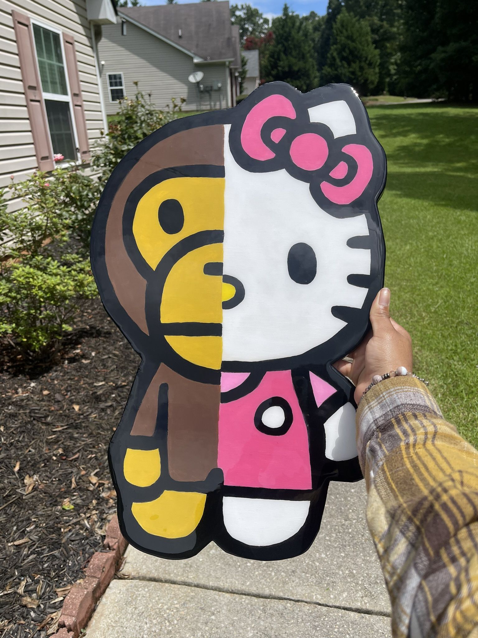 Hello Kitty Apoxy Custom Coffee Table/ Wall Art