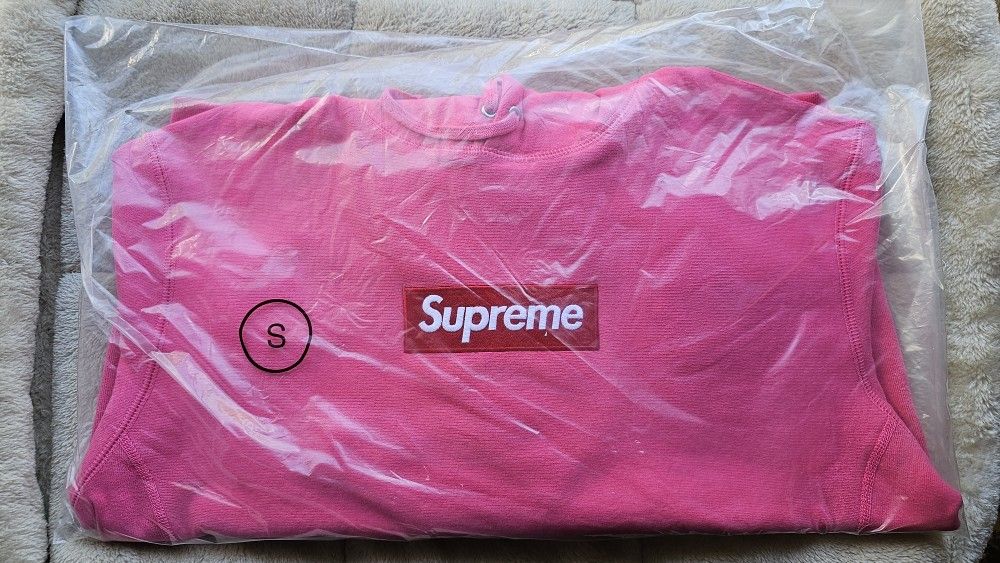 NEW IN HAND + RECEIPT | Supreme Box Logo Hooded Sweatshirt - Magenta Size Small bogo pullover s sweat shirt sweater hoodie