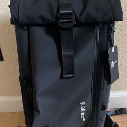 Black Roll-Top Backpack