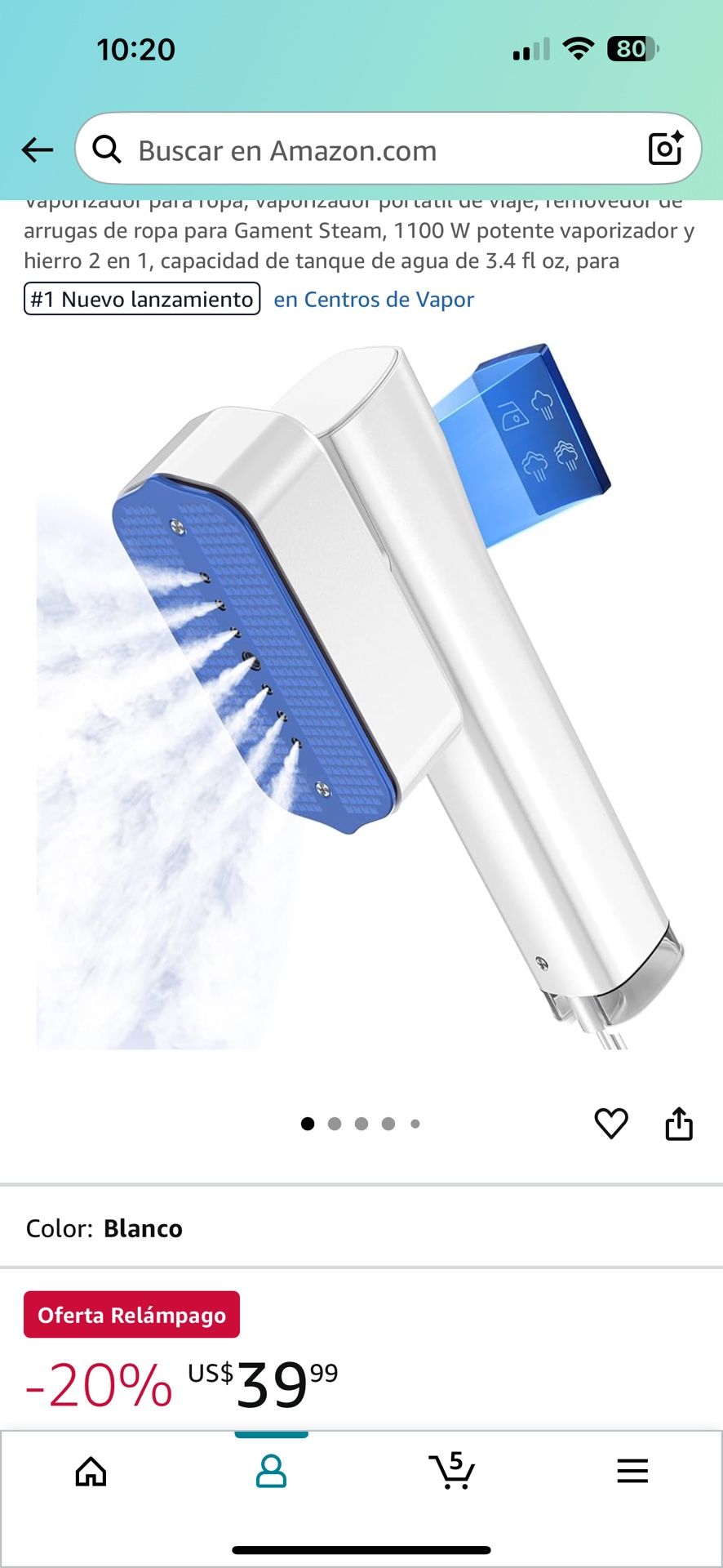 Steamer for clothes