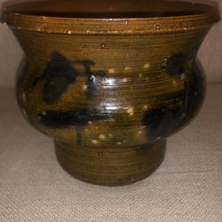 Brown glaze, handmade, art vase