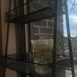 New! Window Black Wire Shelving for Plants