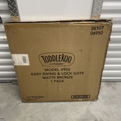 Toddleroo by North States Baby Gate for Stairs: Easy Swing & Lock Child Gate