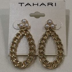 Tahari Gold Toned Earrings