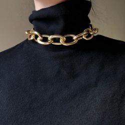 18K Gold Plated Thick Chain Necklace