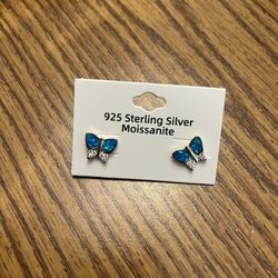 Real Sterling Silver 925 Real Moissanite Stones 