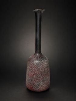 Large Studio Pottery Speckled Ceramic Vase – 20” Tall