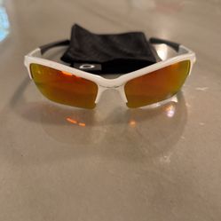 Oakley Half Jacket Sunglasses  White/gray New Lenses 